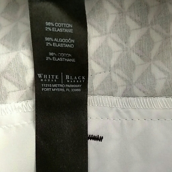 White House Black Market Geometric Pattern Black And Purple Dress Shorts Size 4 - Picture 7 of 7